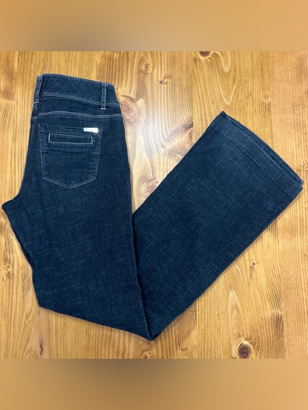 White House Black Market Noir Jeans Black Wash Bootcut Stretch Denim Size 0